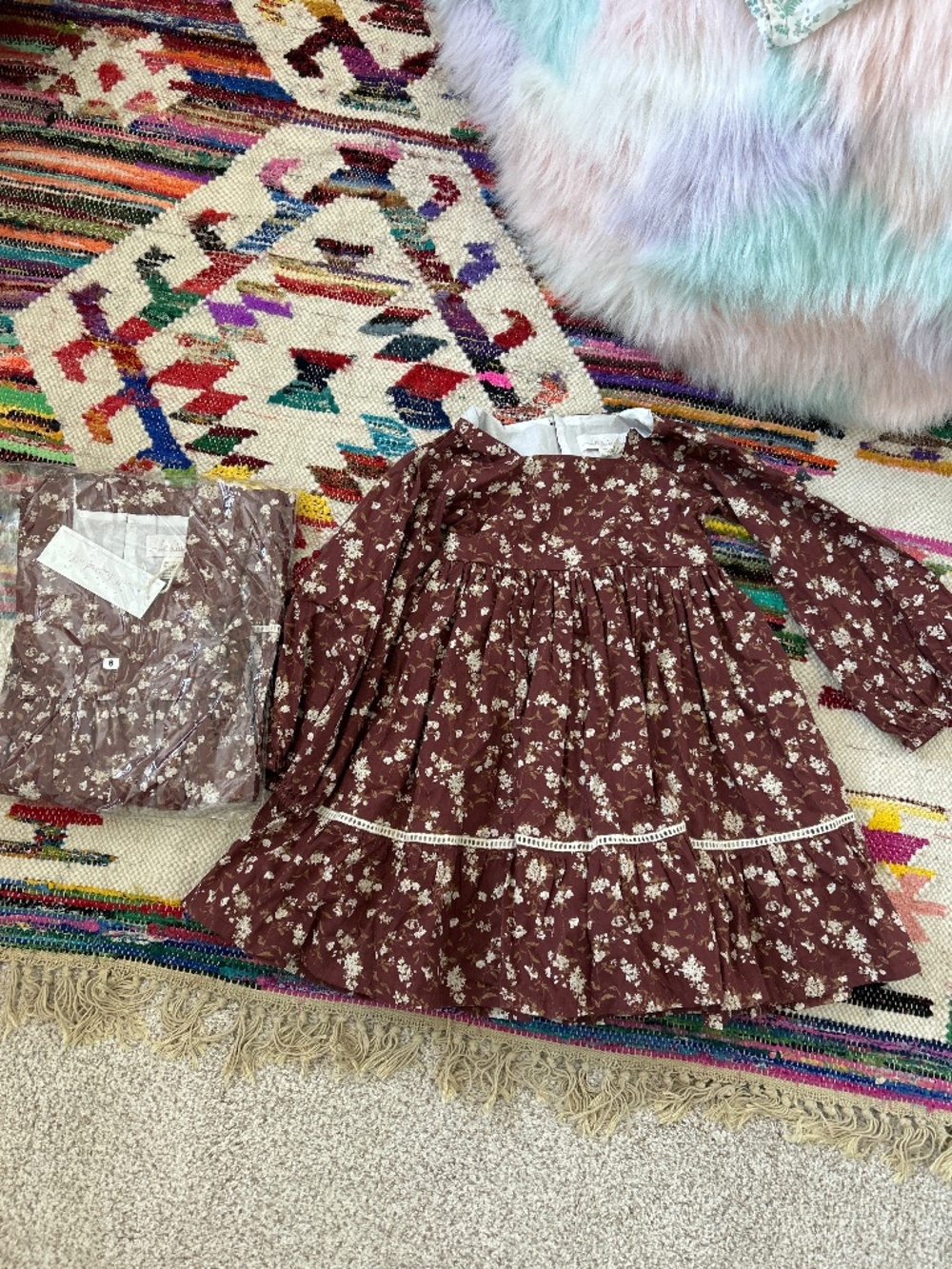 Well Dressed Wolf Brown Floral Dresses